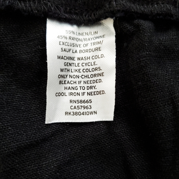 Susina Linen Blend Black Pants Size 2X - Picture 5 of 5